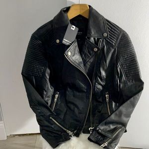 Barney’s New Year Real Leather Jacket